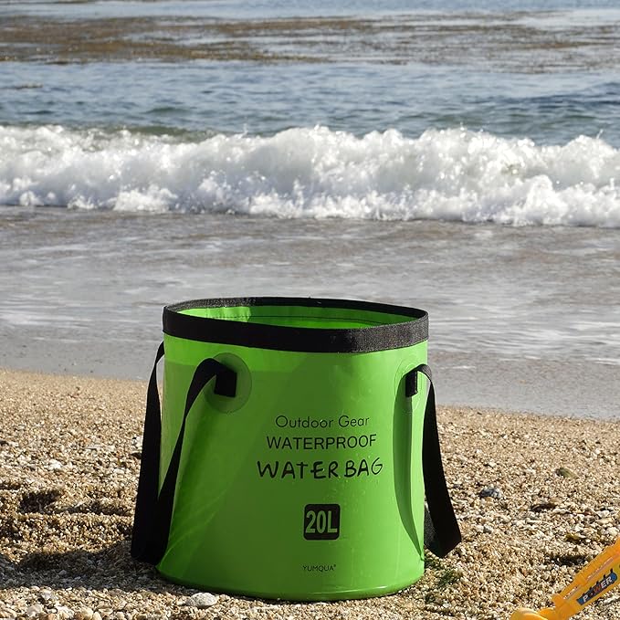 Collapsible Bucket 5 Gallon, Multifunctional Portable Folding Bucket Water Container Wash Basin for Camping Fishing Hiking Traveling Backpacking Outdoor Survival Gardening Car Washing