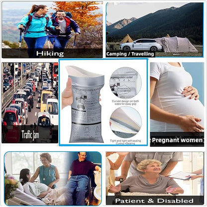Disposable Urinal Bag - Portable Camping Pee Bags 700ml 8/16pcs, Travel Pee Bags Car Toilet, Traffic Jam Emergency Portable Urine Bag, Vomit Bags, for Men Women Kids Children