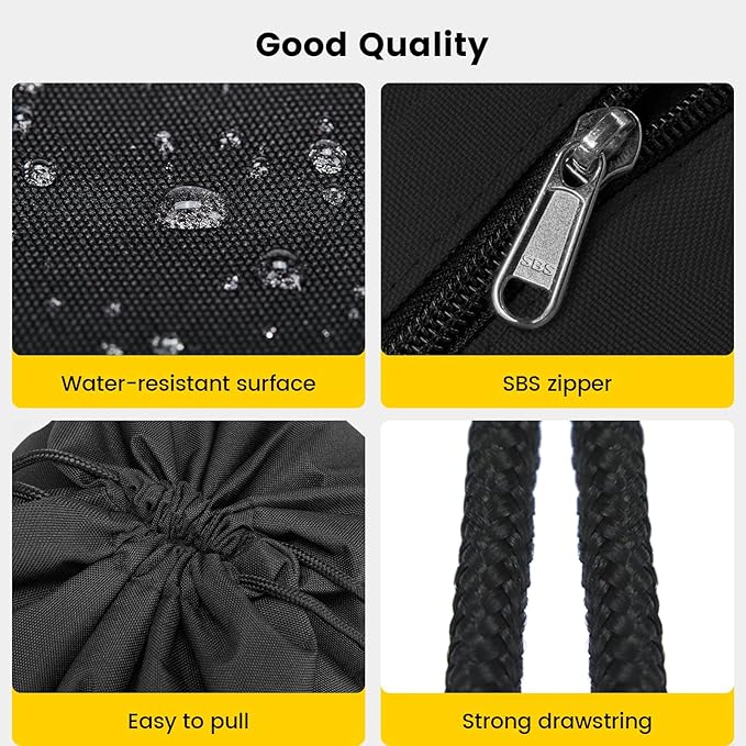 Vorspack Drawstring Backpack Water Resistant String Bag Sports Sackpack Gym Sack with Side Pocket for Men Women