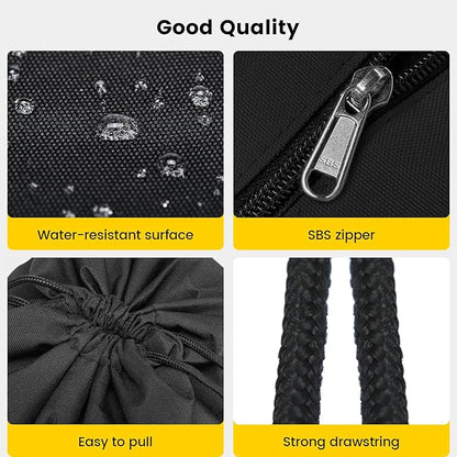 Vorspack Drawstring Backpack Water Resistant String Bag Sports Sackpack Gym Sack with Side Pocket for Men Women
