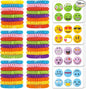 48Pack Mosquito Bracelets Bulk with 72 Pack Smile Mosquito Patches for Kids Adults, Waterproof Adjustbale Mosquito Bracelets for Outdoor and Indoor, DEET Free Citronella Mosquito Wristband