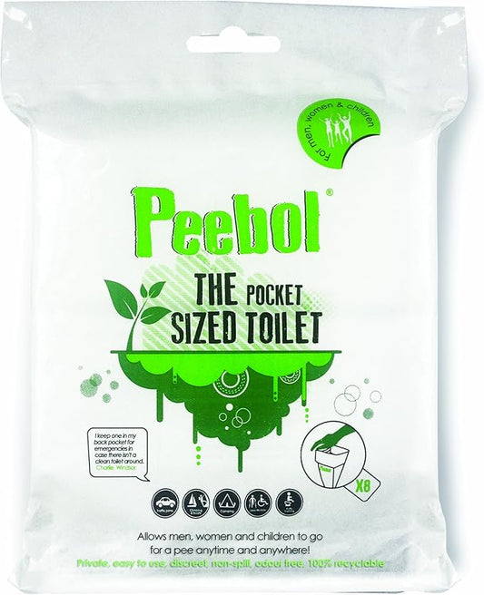 by SHEWEE – The Pocket-Sized Toilet – Rapidly Turns 1L of Urine into an Odourless & Solid Gel. Made in the UK, Disposable Urinal Bag for Everyone. Festival, Camping, Car & Travelling Essentials