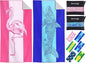 2 Packs Microfiber Oversized Lightweight Thin Beach Towel Compact Sandproof Quick Dry Clearance Towels Extra Large Sand Free Pool Travel Essentials Accessories Women Men Adults Gifts Shark Flamingo