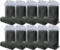 10 Pack Cooling Towel Bulk Microfiber Ice Towel Quick Dry Breathable Chilly Sweat Towel Stay Cool Towel for Neck Face Yoga Gym Workout Running Pilates Beach with Carabin Bag, 40x12'',Dark Grey