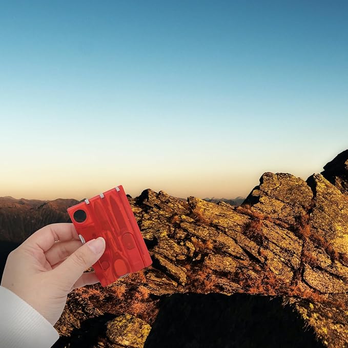 2 Sets Foldable Multit-ool Card, Survival Cards Wallet Tool Portable Emergency Tools, Camping Combination Tool Kit for Hunting Hiking Camping Fishing