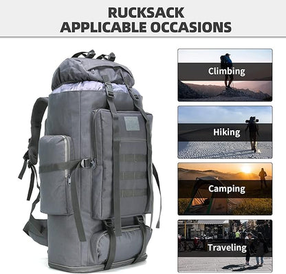 100L Hiking Camping Backpack Tactical Backpack for Men Large Survival Hunting Waterproof Backpack Molle Rucksack Military Camping Backpacking Daypack