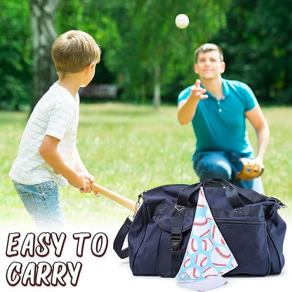 6 Pcs Soft Baseball Towel 15 x 17 Inch Absorbent Fast Drying Baseball Towel Baseball Gift for Women Funny Hand Towel with Clip for Women Men Sports Player Fitness Baseball Accessories