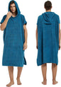 III HHONS Mens Beach Coverup Towel Poncho Adult Hoodie for Women Hooded Swim Towels for Adult Lake Blue