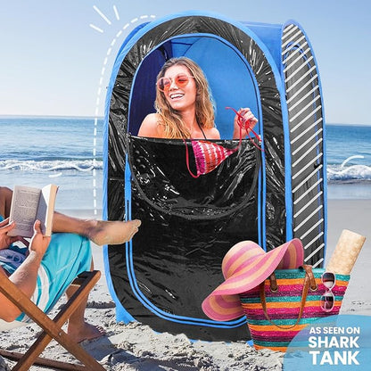 WeatherPod 1-Person Pop-Up Pod with Tinted Panels – Pop-Up Weather Pod, Protection from Cold, Wind and Rain with Added Privacy