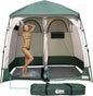 EasyGo Product Shower Shelter – Giant Portable Outdoor Pop UP Camping Shower Tent Enclosure – Changing Room – 2 Rooms – Instant Tent – 7.5' Tall x 4' Deep x 7.5' Wide, Green