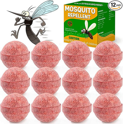 12Pack Mosquito Repellent for Indoor Outdoor, Natural Mosquito Repellent for Yard, Fly Mosquito Control for Room, Mosquito Deterrent for Backyard, Travel, Camping, Human Safe