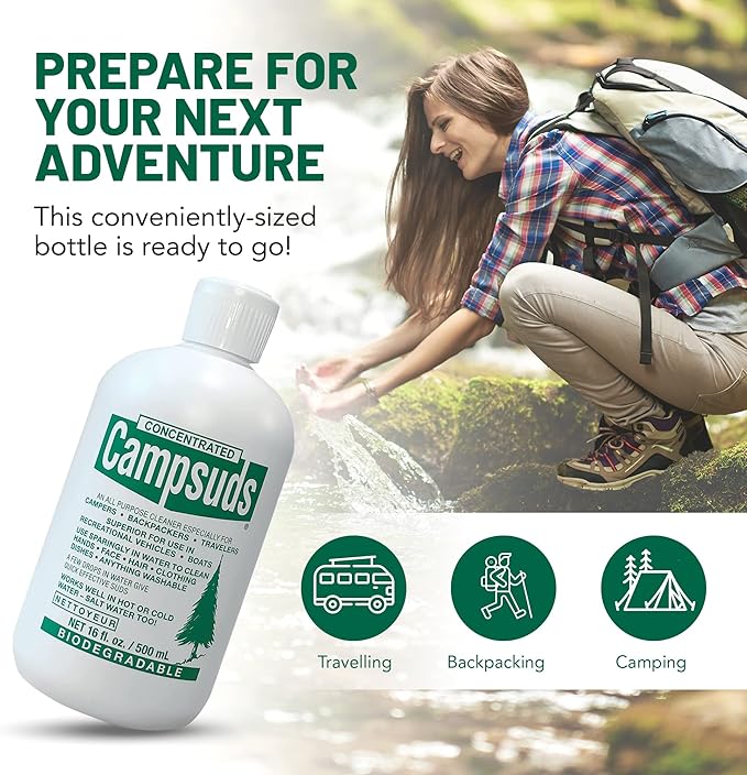 Outdoor Soap - Environmentally Conscious Camping Soap - Hiking & Camping Supplies - Camp Soap, Backpacking Soap, Travel Soap - Must Have Camp Wash Soap for Camping