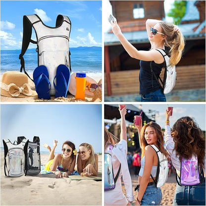 Hydration Backpack,Water Backpack with 2L Hydration Bladder,Festival Essential-Rave Hydration Pack,Lightweight Insulation HydroPack for Hiking,Running,Biking,Music Festival for Men Women