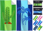 2 Packs Microfiber Oversized Lightweight Thin Beach Towel Compact Sandproof Quick Dry Clearance Towels Extra Large Sand Free Pool Essentials Accessories Women Men Adults Gifts Cactus Coconut Tree
