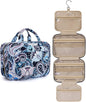 BAGSMART Toiletry Bag Travel Bag with Hanging Hook, Water-resistant Makeup Cosmetic Bag Travel Organizer for Accessories, Shampoo, Full Sized Container, Toiletries (Blue Paisley, Large)