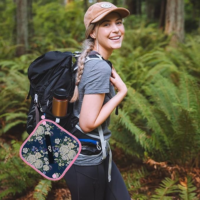 2PCS Pee Cloth Silver Infused for Women Hiking, Pee Rag for Female Peeing Outdoor,Camping Reusable Toilet Paper,Hygienic Urination Solution for Travel
