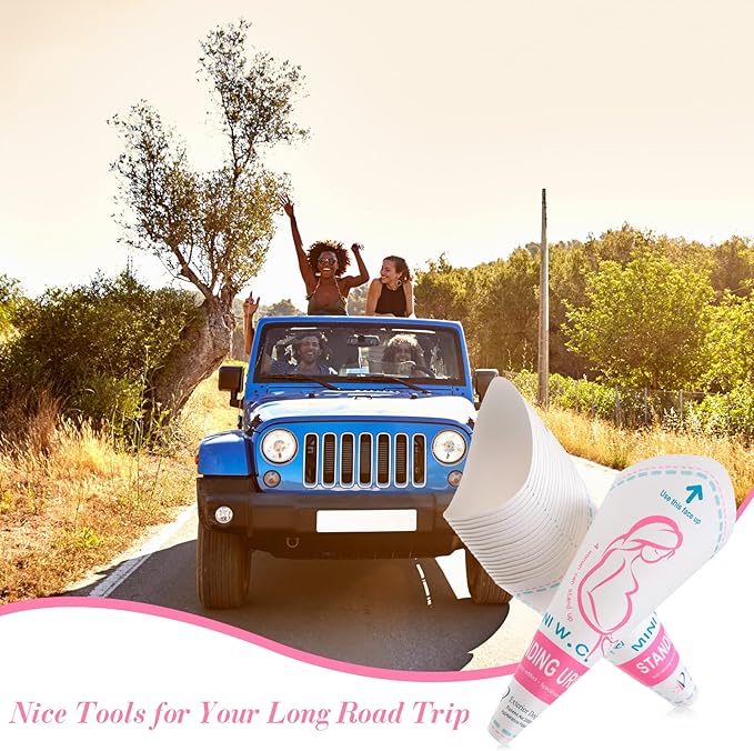120 Pcs Disposable Female Urination Device Portable Girl Urinal Funnel Waterproof Standing Pee for Women Travel Cup Urine Pocket Toilet Camping Hiking Pregnant