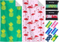 2 Packs Microfiber Oversized Lightweight Thin Beach Towel Compact Sandproof Quick Dry Clearance Towels Extra Large Sand Free Essentials Accessories Women Men Adults Gifts Little Pineapple Flamingos