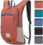 15L Lightweight Hiking Backpack Foldable Small Travel Backpack Packable Camping Backpack for Women Men (Dark Orange)