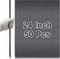 VVOKGO Rebar Stakes 24 Inch Ground Straight Rebar Stakes (50pcs), Heavy Duty Ground Anchors, 3/8" Diameter Steel Plant Support Garden Stake with Chisel Point End, Hammer Through Hard Soil for Camping