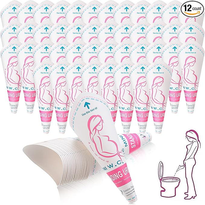 120 Pcs Disposable Female Urination Device Portable Girl Urinal Funnel Waterproof Standing Pee for Women Travel Cup Urine Pocket Toilet Camping Hiking Pregnant