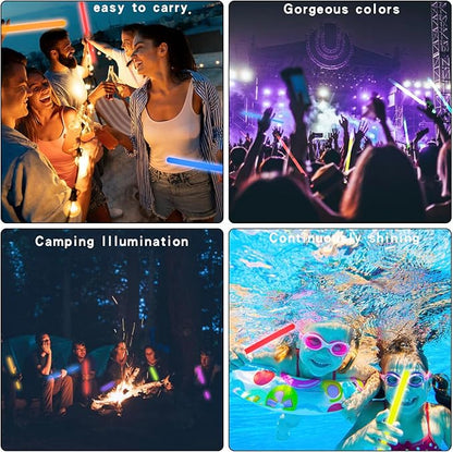 20 Pcs Big Glow Sticks 14 Inch Industrial Grade 8 Colors Glow Sticks Bulk Jumbo Light Stick Emergency Large Glow Sticks glow in the dark for Camping Accessories, Hurricane, Earthquake, Survival Kit