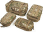4 Set Tactical Packing Cubes ，Compressible Mesh Duffle Storage Bag,Portable Edc Molle Pouch Organizer.