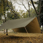 Waterproof Camping Tarp，70D Nylon 10X13.2ft Hammock Rain Fly ，UV 50+ and PU15000mm Tent Tarp Shelter Canopy，Heavy Duty Multifunctional Sun Shade or Rain Fly Essentials for Hiking (120''X120'')