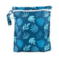 Bumkins Waterproof Wet Bag, Washable, Reusable for Travel, Beach, Pool, Stroller, Diapers, Dirty Gym Clothes, Wet Swimsuits, Toiletries, 12x14 – Blue Tropic