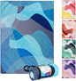 Whale Flotilla Extra Large Waterproof Picnic Blankets 60"x80", Foldable Lightweight Outdoor Blanket for Camping, Hiking, Traveling, Soft Portable Easy to Clean Picnic Mat for Beach Grass Park, Blue