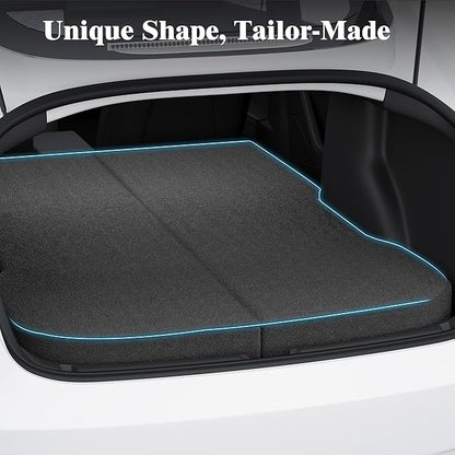 Ferlizer 4" Memory Foam Camping Mattress for Tesla Model 3, 74" x 43", Foldable Car Sleeping Pad with Plush Washable Cover, CertiPUR-US Certified, Dark Grey
