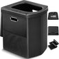 Portable Toilet for Adults, Foldable Camping Toilet with Soft & Comfortable Leather Seat,Hold Up to 400lbs, Height 16.5in for Camping, Car/Road-Tripping