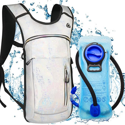 Hydration Backpack,Water Backpack with 2L Hydration Bladder,Festival Essential-Rave Hydration Pack,Lightweight Insulation HydroPack for Hiking,Running,Biking,Music Festival for Men Women