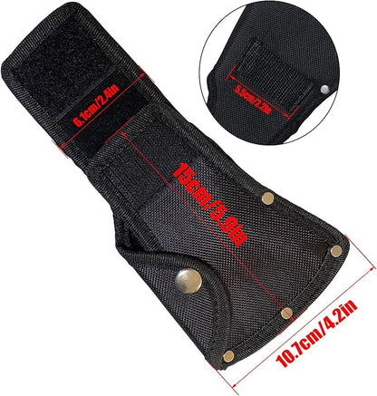 2Pcs Hatchet Cover for 1-1/4lb Axe, Black Ax Head Sheath Holster for Outdoor Hiking Camping Blade Protection, Double Snap Hatcher Blade Protector