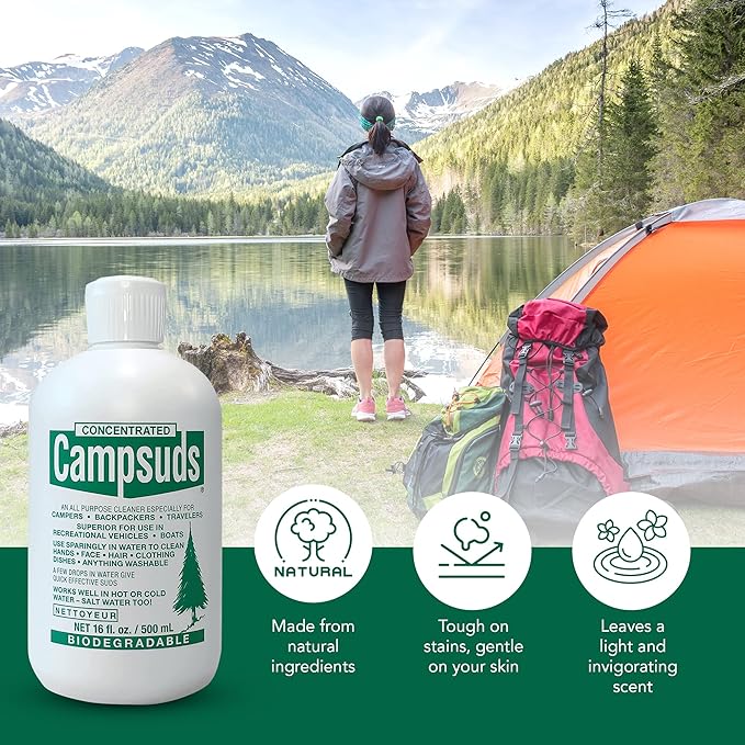 Outdoor Soap - Environmentally Conscious Camping Soap - Hiking & Camping Supplies - Camp Soap, Backpacking Soap, Travel Soap - Must Have Camp Wash Soap for Camping