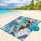 Beach Blanket Waterproof Sandproof Beach Mat 79" X 83" /10'x9'for 2-8 Adults Quick Drying Outdoor Picnic Mat Beach Accessories for Travel, Camping, Hiking