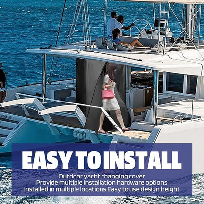 Privacy Tent for Boat, Portable Changing Room, Polyester Tent with Zipper, Suitable for Pontoon Boat Mall Studio Dressing Room 27" W x 30" D x 72" H