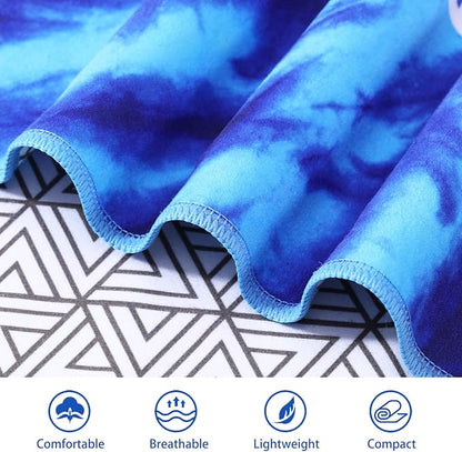 2 Packs Microfiber Oversized Lightweight Thin Beach Towel Sandproof Compact Quick Dry Clearance Towels Extra Large Sand Free Pool Travel Beach Essentials Accessories Women Adult Gift Blue Pink Vortex