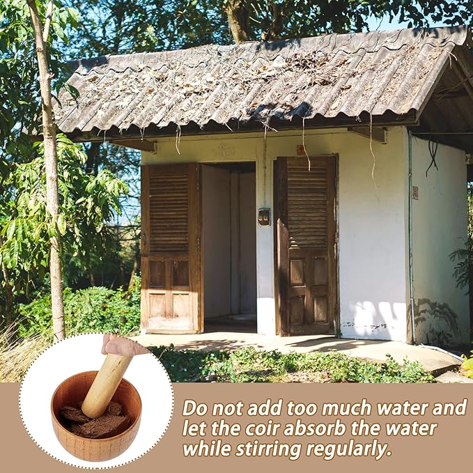 12 Pcs Composting Toilet Coconut Coir Disks Coir Soil Disks Coir Disc for Organic Composting Toilet Indoor Outdoor Use, 3.94 x 0.59 Inches