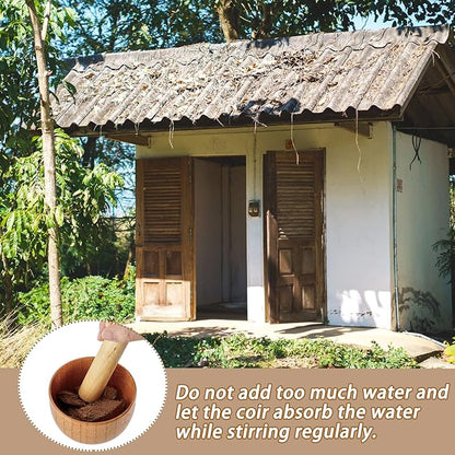 12 Pcs Composting Toilet Coconut Coir Disks Coir Soil Disks Coir Disc for Organic Composting Toilet Indoor Outdoor Use, 3.94 x 0.59 Inches