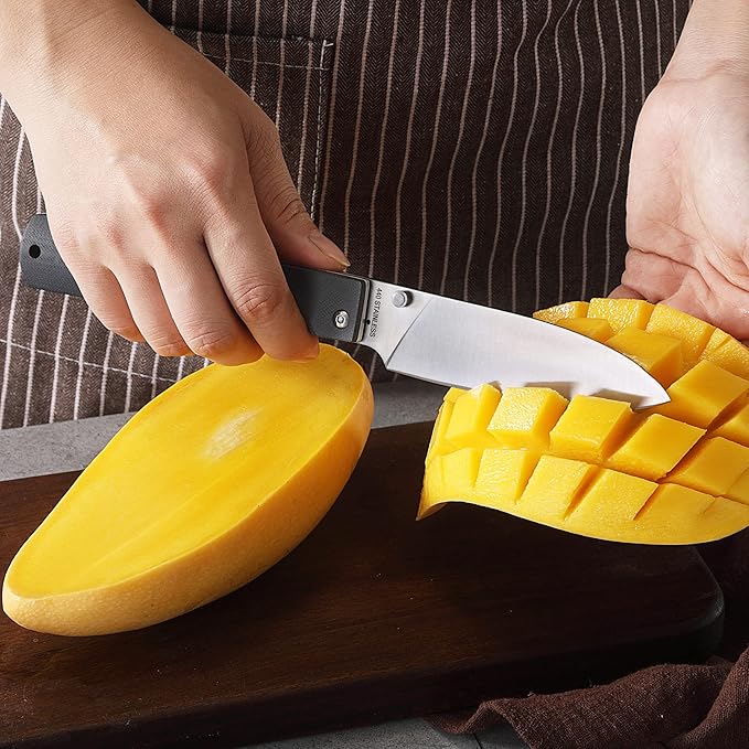 4.5" Folding Utility Knife 440A Stainless Steel Blade G10 Handle Pocket Foldable Fruit knife peeling knife for Outdoor Camping Activities