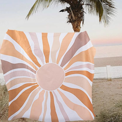 Waterproof Sandproof Beach Blanket, 9 Ft X 10 Ft Extra Large Beach Mat for 8 Adults, Lightweight Polyester Outdoor Picnic Blanket for Travel, Hiking, Camping, Beach Accessories for Vacation