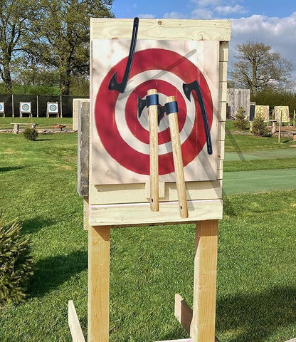 Throwing Axes 2 Pack, 16.2-inch Throwing Tomahawks High Carbon Steel & Wooden Handle, for Axe Throwing Recreation and Competition