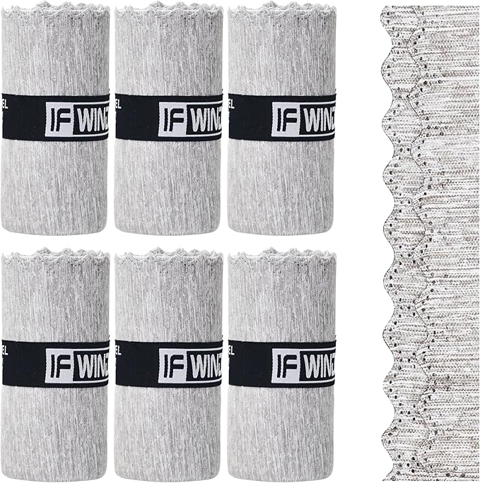 6 Pack Microfiber Gym Towels for Working Out，(Lace Edge) Fast Drying Workout Accessories Sweat Towels for Gym Gear,Gym Towels for Men & Women,Sports Exercise Fitness Gear Tennis Towels for Body