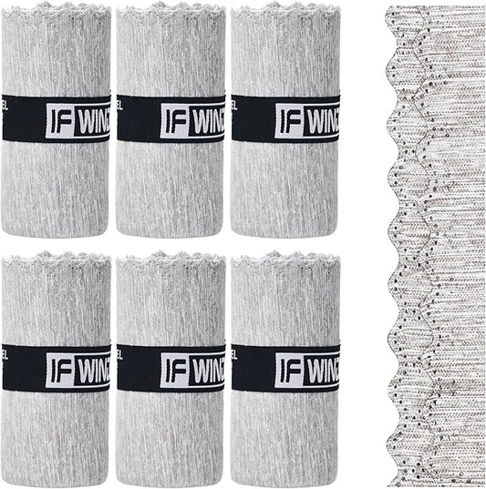 6 Pack Microfiber Gym Towels for Working Out，(Lace Edge) Fast Drying Workout Accessories Sweat Towels for Gym Gear,Gym Towels for Men & Women,Sports Exercise Fitness Gear Tennis Towels for Body