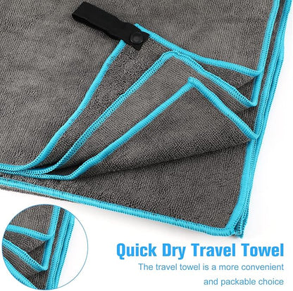 6 Pcs Microfiber Bath Towel Lightweight Quick Dry Towel Fast Drying Camping Travel Towel Compact Absorbent Camping Towel for Beach Swimming Gym Sports Yoga Hiking Fitness Backpacking Yoga, Grey