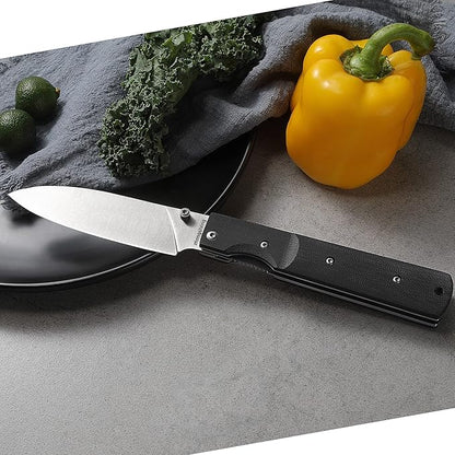 4.5" Folding Utility Knife 440A Stainless Steel Blade G10 Handle Pocket Foldable Fruit knife peeling knife for Outdoor Camping Activities