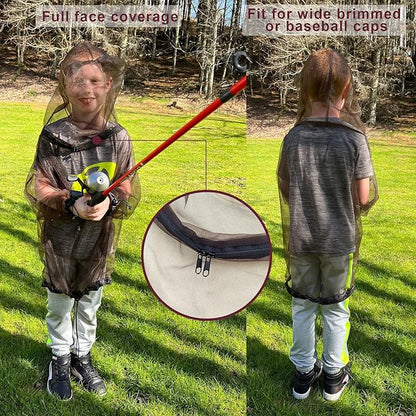 Aventik No-See-Um Mesh Youth Mosquito Jacket, Youth Mosquito Pants M&L Super Light, Keep Safe Cool, UV Protection