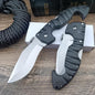 10.4in Unisex Adult Lockback Folding Knife - Tri-Ad Lock Pocket Knife with AUS8 Steel blade and Nylon Glass Fiber Handle，Thumb Plate and Belt Clip, for EDC Camping Hunting Survival