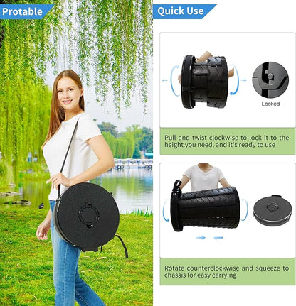 Portable Toilet for Adults, Extra Large 16.5in Height Portable Camping Toilet, Multi-Functional Mobile Toilet, Weight Capacity of 440 pounds, Convenient to Carry, Suitable for Camping, Car